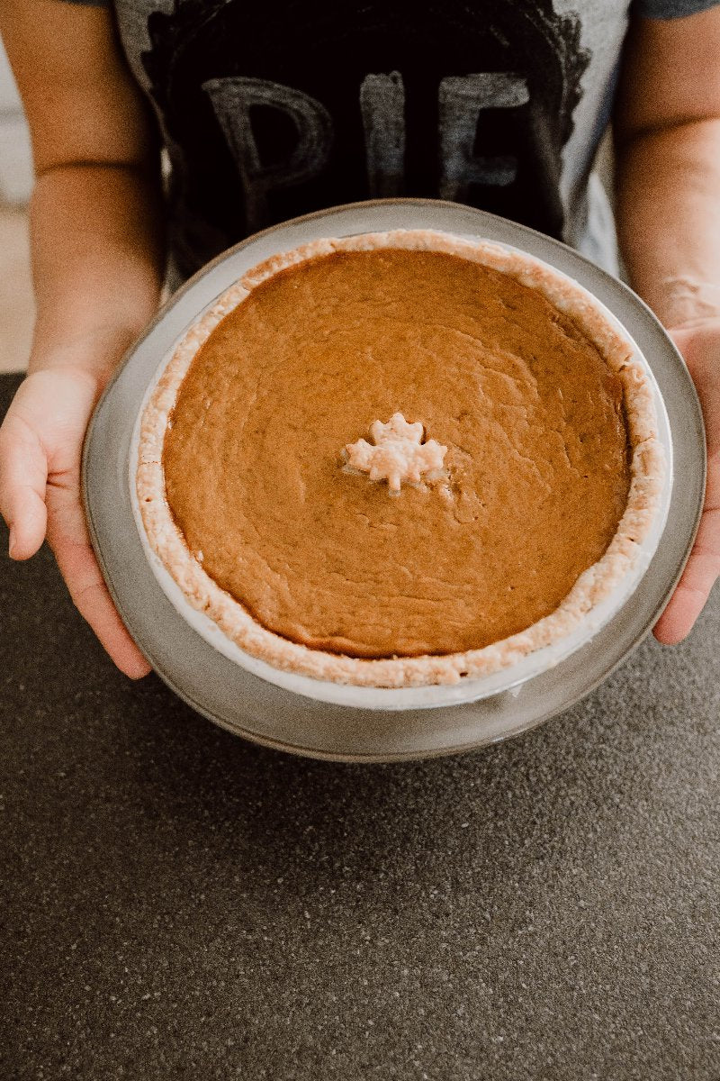 Make Thanksgiving a breeze with our ready-to-bake Gluten Free Pumpkin Pie from Flaky Apple Pie Company. Delight your guests with this effortless, delicious holiday treat that you baked!