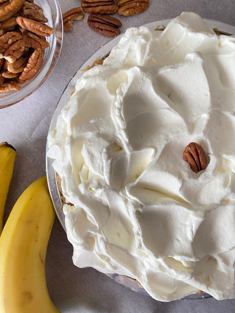 Gluten Free Pecan Banana Cream Pie
