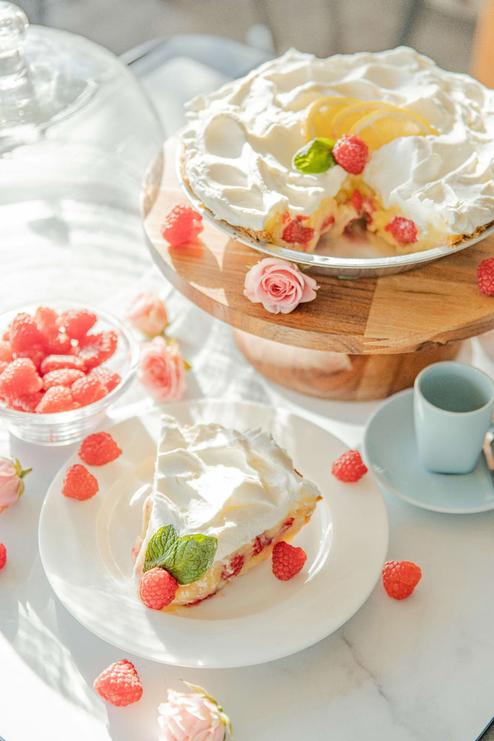 Fresh Lemon Raspberry Cream pie from the Flaky Apple Pie Co