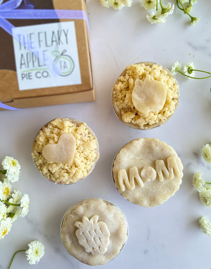Ready to bake Mother's Day Cutie pies from the Flaky Apple Pie Co