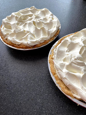 Fresh Banana Cream pie from The Flaky Apple Pie Co.  Gluten Free Pie available 