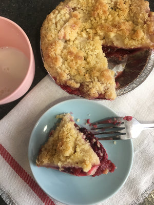 Triple Berry Apple Crumb Pie