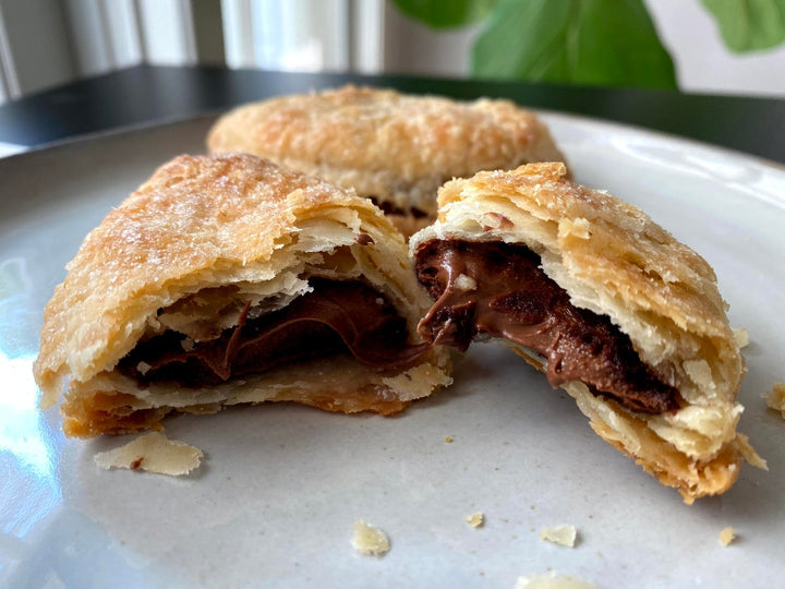 Purchase the ready to bake Nutella Turnovers from the Flaky Apple Pie Company and wow all our friends with your baking skills this Holiday Season.